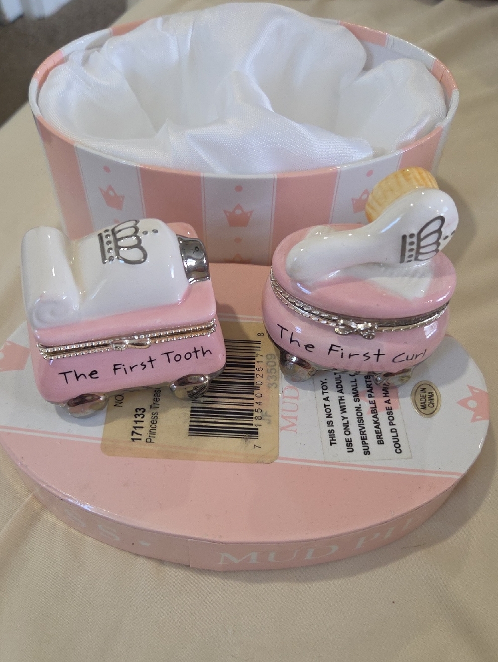 Mud Pie Pink First Tooth & First Curl Keepsake Set